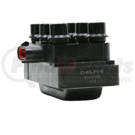 GN10178 by DELPHI - Ignition Coil - Triple Coil Pack, 12V, 4 Male Blade Terminals