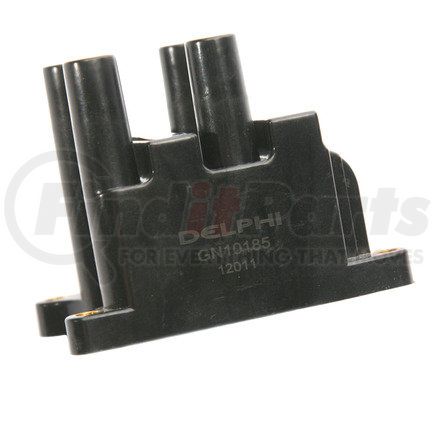 GN10185 by DELPHI - Ignition Coil - Dual Coil Pack, 12V, 3 Male Blade Terminals