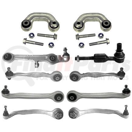 TC1300KIT by DELPHI - Suspension Kit - Front, Non-Adjustable, with Bushing, Casting/Forged, Aluminum