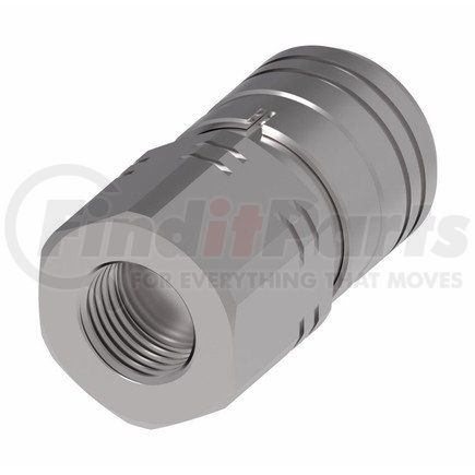 19FFS106UN by WEATHERHEAD - FF Series Hydraulic Coupling / Adapter - Female, 1.65" hex, 1 1/16-12 thread, 2-way valve