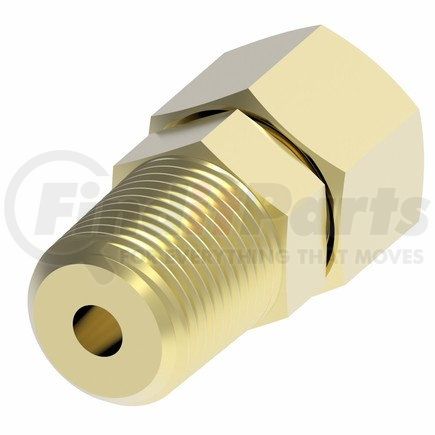 68X4-CT by WEATHERHEAD - Compression And Self align Brass Male Connector 1/4" Tube Size 1/8" Pipe Threads