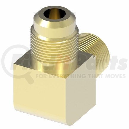 49X6-CT by WEATHERHEAD - SAE 45° Flare Brass 90º Male Elbow 3/8" Tube Size
