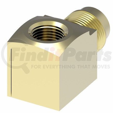 50X4X4 by WEATHERHEAD - SAE 45° Flare Brass 90º Female Elbow 1/4" Tube Size