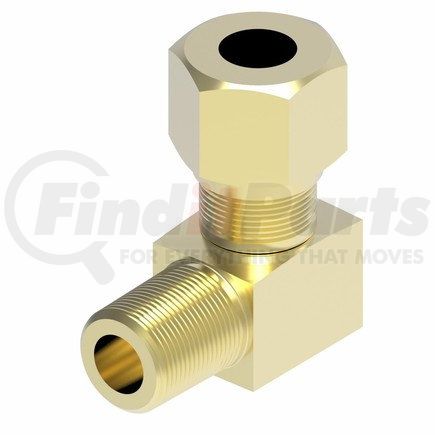 69X3-CT by WEATHERHEAD - Compression And Self align Brass 90º Male Elbow 3/16" Tube Size 1/8" Pipe Threads