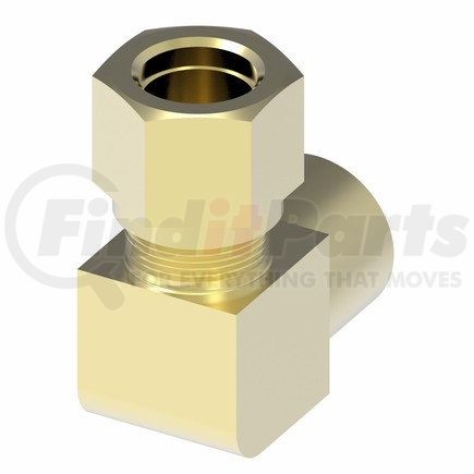 Weatherhead 70X3 Hydraulic Hose Compression And Self align Brass 90º Female Elbow 3/16" Tube Size 1/8" Pipe Threads