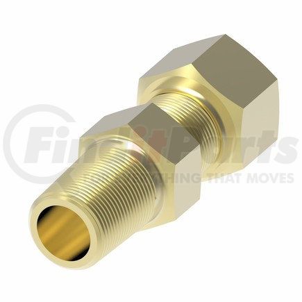 681X8 by WEATHERHEAD - Compression And Self align Brass Male Connector 1/2" Tube Size 3/8" Pipe Threads