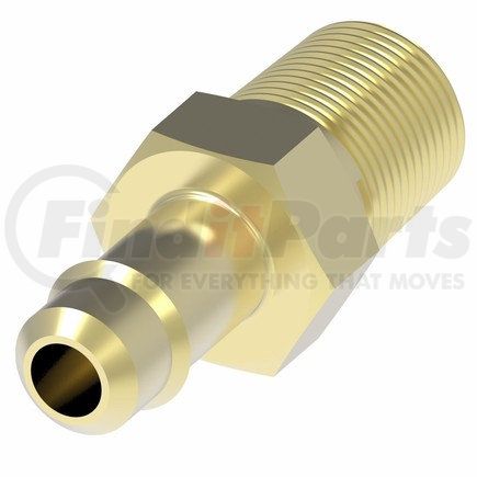 1068X6 by WEATHERHEAD - Mini-Barb Brass Male Connector 3/8" Tube Size