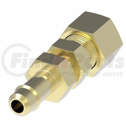 1067X4X4 by WEATHERHEAD - Mini-Barb Brass Bulkhead Compression Connector 1/4" Tube Size