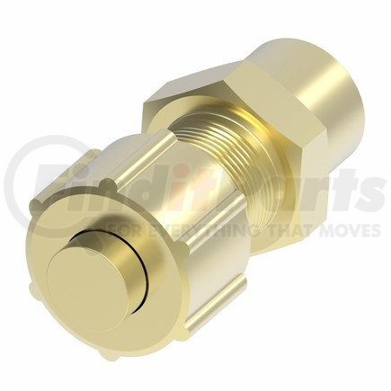 1266X6 by WEATHERHEAD - PolyLine Flareless Brass Female Connector 3/8" Tube Size 1/4" Pipe Threads