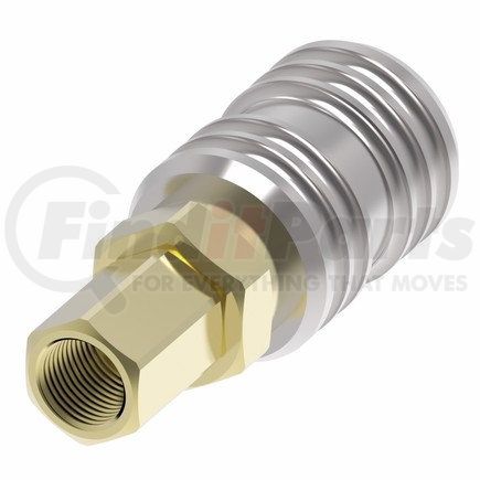 1600P by WEATHERHEAD - 1000 Series Hydraulic Coupling / Adapter - Female, 0.25" Hose I.D, 1-way valve