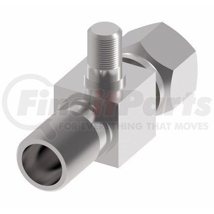 75701 by WEATHERHEAD - 757 E series Coll-O-Crimp 90˚ Bumped Tube O-Ring R134z Service Port Adapter