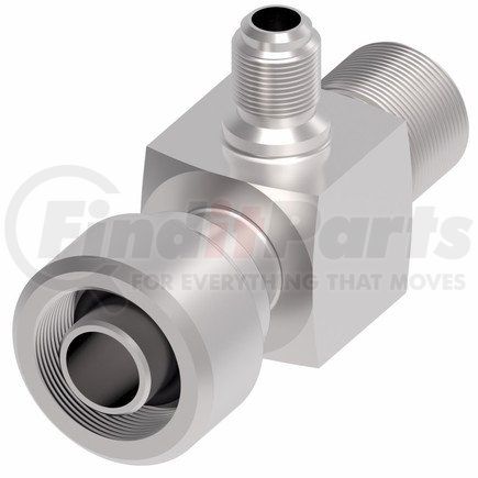 75730 by WEATHERHEAD - 757 E series Coll-O-Crimp 90˚ Bumped Tube O-Ring R134z Service Port Adapter
