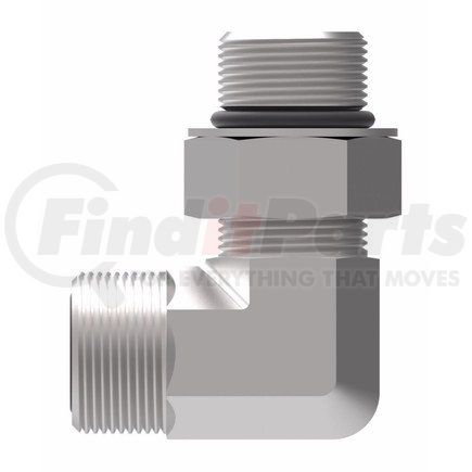 FF1868T0808S by WEATHERHEAD - Hydraulic Coupling / Adapter - Male, O-Ring Face Seal, 90 degree, 13/16-16 thread
