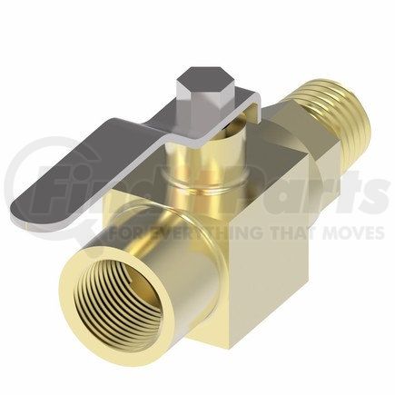 FF90590-04 by WEATHERHEAD - Flow Control Adapter Ball Valves Brass Mini-Instrumentation 2-Way