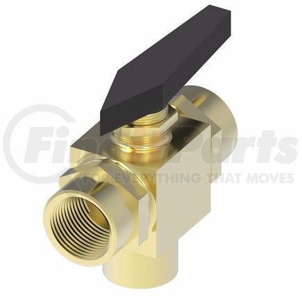 FF90597-04 by WEATHERHEAD - Flow Control Adapter Ball Valves Brass Instrumentation 3-Way