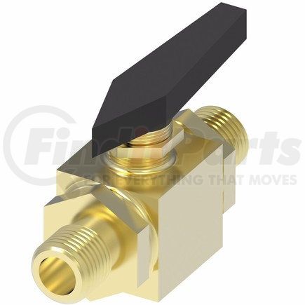 FF90594-02 by WEATHERHEAD - Flow Control Adapter Ball Valves Brass Instrumentation 2-Way