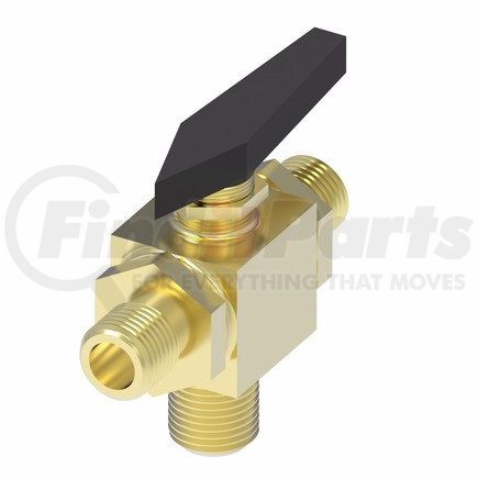FF90598-02 by WEATHERHEAD - Flow Control Adapter Ball Valves Brass Instrumentation 3-Way