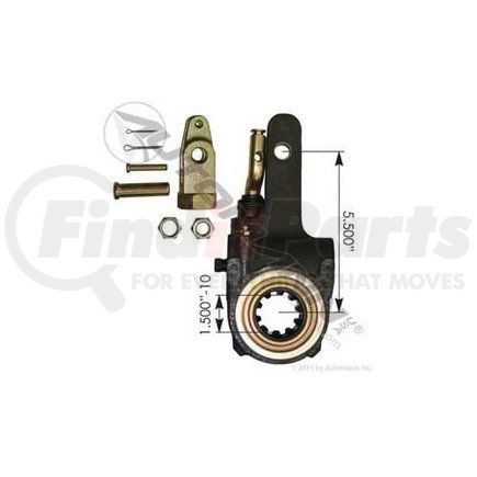 138.1030 by AUTOMANN - Air Brake Automatic Slack Adjuster - 6 in. Length, 1-1/2 in. OD, 10 Splines