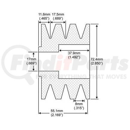 203-14001 by J&N - Ford 3 Grv Pulley