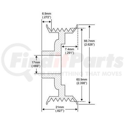 206-14000 by J&N - MC PULLEY 6 GROOVE