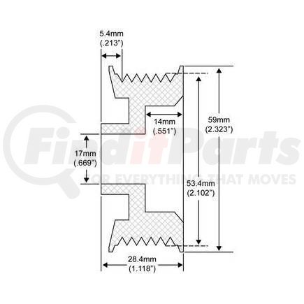 206-14013 by J&N - Ford 6 Grv Pulley