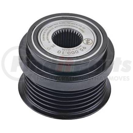 206-24026 by J&N - Pulley 6-Grooves, Decoupler, 0.67" / 17mm ID, 2.54" / 64.6mm OD