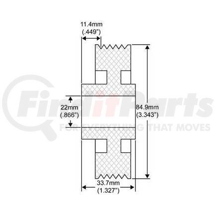 205-12008 by J&N - 5 Groove Pulley