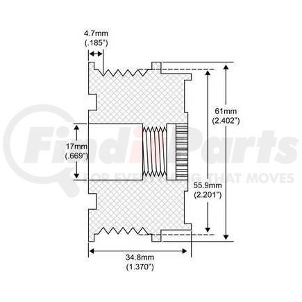 205-40000 by J&N - Valeo Clutch Pulley