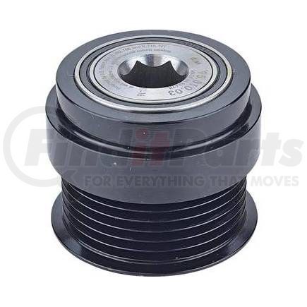 206-48021 by J&N - Pulley 6-Grooves, Decoupler, 0.67" / 17mm ID, 2.56" / 64.9mm OD