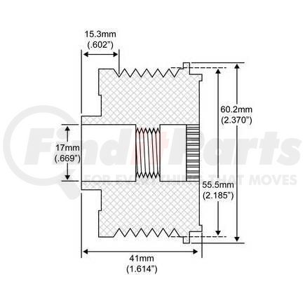 206-52003 by J&N - Denso Clutch Pulley