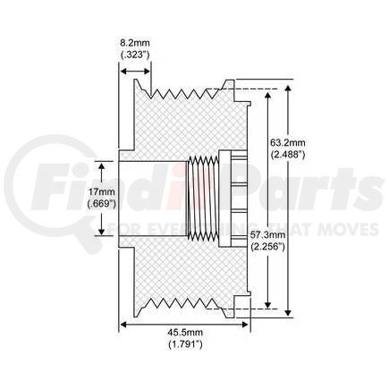 206-52014 by J&N - 6 Grv Clutch Pulley