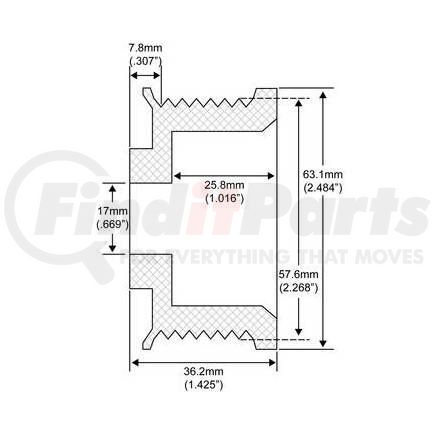 207-52002 by J&N - Denso 7 Grv Pulley