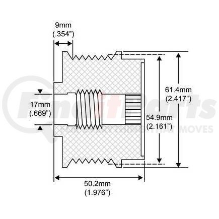 207-52004 by J&N - 7 Groove Decoupler