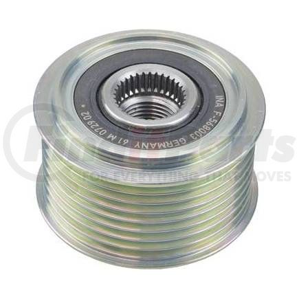 208-48000 by J&N - Pulley 8-Grooves, Clutch, 0.67" / 17mm ID, 2.52" / 64mm OD