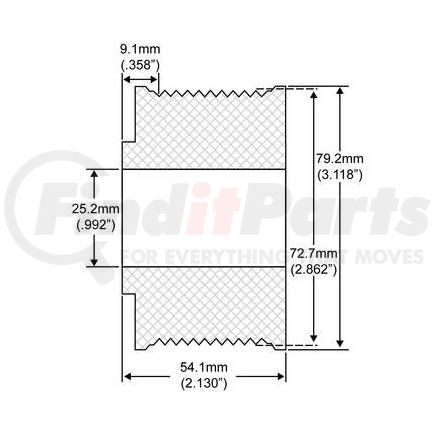 210-12002 by J&N - 10Grv 50DN Pulley