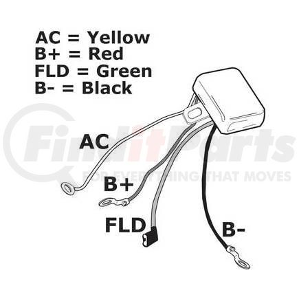 230-10005 by J&N - Regulator, Electronic 12V, 14.7 Set Point, B-Circuit, Self-Excited Activation
