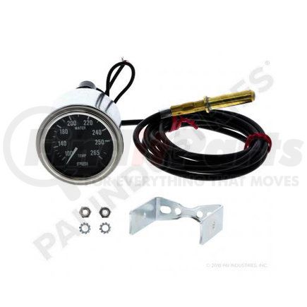 0514 by PAI - Water Temperature Gauge - Mechanical 72in Tube Chrome Bezel 2-1/8in Dashboard Cutout Required Includes Mounting Hardware