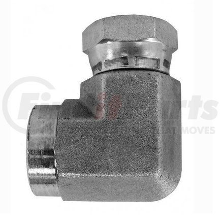 56-6-6 by MID-STATE HYDRAULICS - Adapter Fittting, NPTF Rigid Female to 90° NPSM Swivel Female, 3/8 x 3/8 Thread