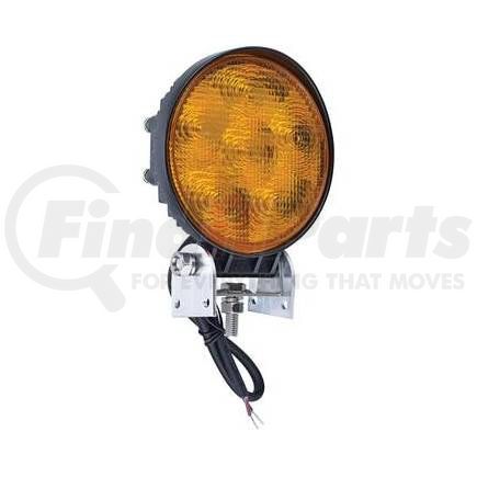 550-10054 by J&N - Work Light 12/24V, LED, Amber, 4.5", Flood, Black Housing