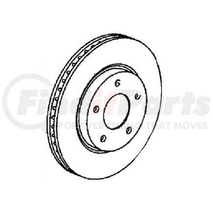 4854622AB by CHRYSLER - Disc Brake Rotor - Front, fits 2012-2014 Chrysler 200