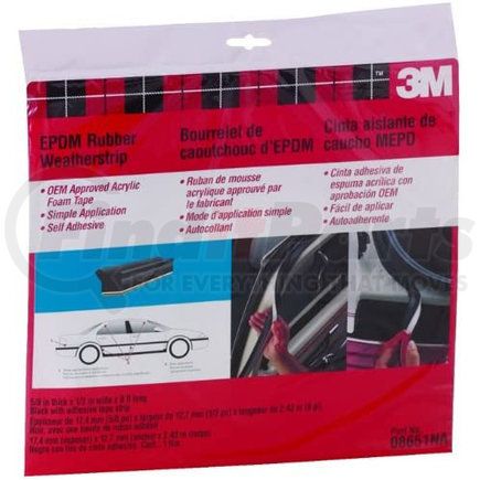 08651 by 3M - EPDM WEATHERSTRIP; "ONE S