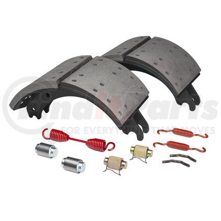 HV884711QG by HALDEX - Drum Brake Shoe Kit - Remanufactured, Rear, Relined, 2 Brake Shoes, with Hardware, FMSI 4711, for use with Meritor "Q" Plus