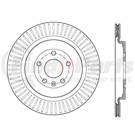 Centric 120.65137 Premium Brake Rotor