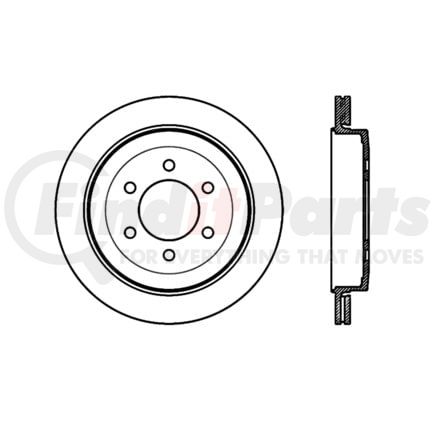 Centric 120.6512 Disc Brake Rotor Centric Premium Brake Rotor