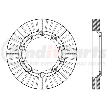 Centric 120.8302 Disc Brake Rotor Centric Premium Brake Rotor