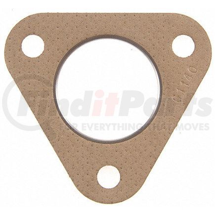 61140 by FEL-PRO - Exhaust Pipe Flange Gasket - 0.070 in. Thickness, 3-Bolt Holes, 1-Port, Triangular