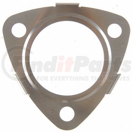 61187 by FEL-PRO - Exhaust Pipe Flange Gasket - 0.019 in. Thick, 3 Bolt Holes, 1 Port, Triangular