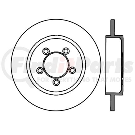 Centric 120.6509 Disc Brake Rotor Centric Premium Brake Rotor