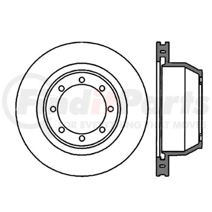 Centric 120.6507 Disc Brake Rotor Centric Premium Brake Rotor