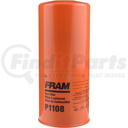 P1108 by FRAM - Secondary Spin-on Fuel Filter